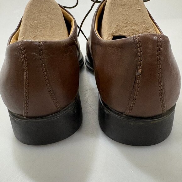 Joseph & Feiss 10 M Brown Leather Oxfords Shoes Cap Toe Made in Italy main image 7
